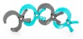 Klipsy do pieluszki, kocyka 4szt. grey/mint Fillikid