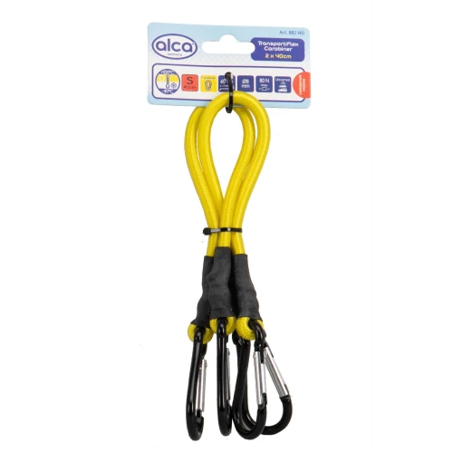 Linki Gumy do mocowania bagażu z karabińczykiem 40cm Alca