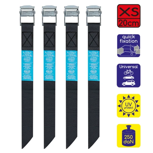 Pasy mocujące zaciskowe pasy bagażowe TransportFix 4 x 20cm Alca