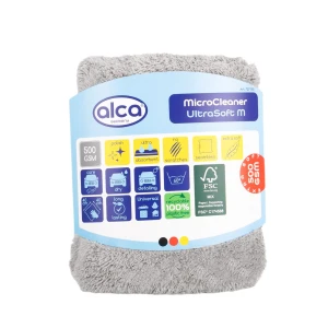 Ściereczka z mikrofibry UltraSoft L 40x40cm szara 500 g/m² Alca