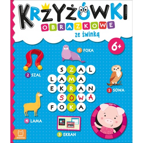 Krzyżówki obrazkowe ze świnką 6+