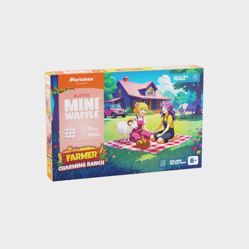 Klocki WAFFLE mini FARMER Urocze ranczo 112 el. Marioinex
