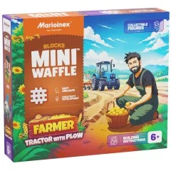 Marioinex klocki WAFFLE mini FARMER Traktor z pługiem 50 el.