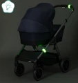 Opaski zatrzaskowe odblaskowe LED białe 2szt. Neon Fillikid