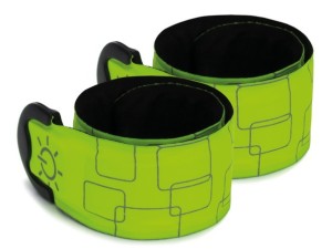 Opaski zatrzaskowe odblaskowe LED żółte 2szt. Neon Fillikid