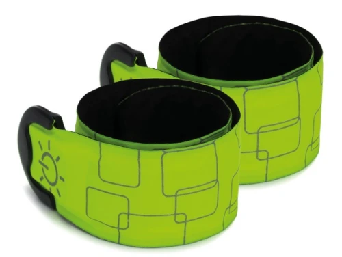 Opaski zatrzaskowe odblaskowe LED żółte 2szt. Neon Fillikid