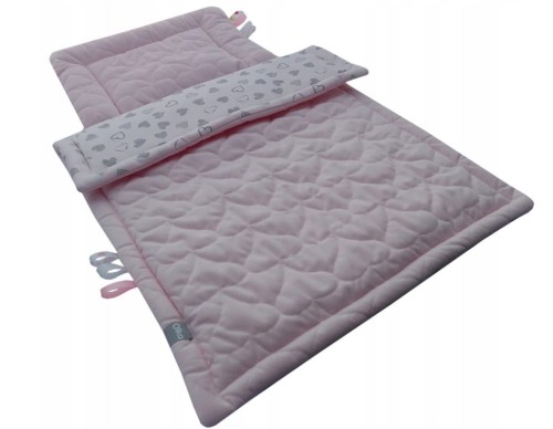 Komplet pościeli do wózka VELVET 50x75 pink OLKA