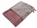 Kocyk Minky/Jersey FALE do wózka 75x100 Pink OLKA