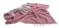 Kocyk Minky/Jersey FALE do wózka 75x100 Pink OLKA