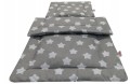 Pościel do wózka, kołyski 50x75 2el. Szare Gwiazdki Olka