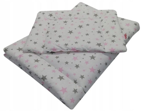 Pościel do wózka, kołyski 50x75 2el. Białe Gwiazdki Olka