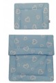 Pościel do wózka, kołyski 50x75 2el. Niebieskie Serca Olka