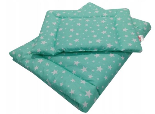 Pościel do wózka, kołyski 50x75 2el. Zielone Gwiazdki Olka