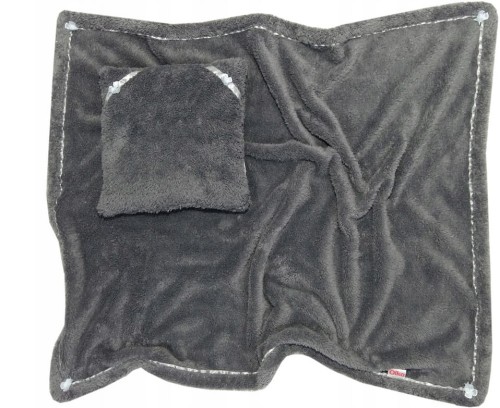 Komplet Kocyk 80x100 + Poduszka 30x30 Szary OLKA