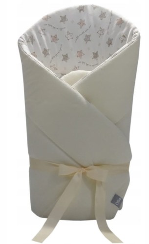 Rożek, becik niemowlęcy JERSEY 75x75 ECRU OLKA