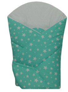 Rożek, becik niemowlęcy Zielone Gwiazdki OLKA