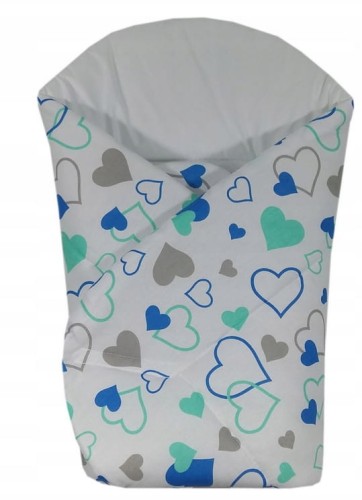 Rożek, becik niemowlęcy Kolorowe Serduszka OLKA