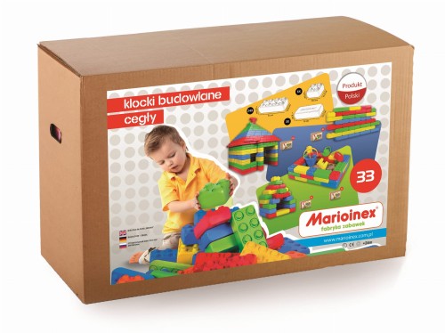 Duże Klocki Polskie Cegły Budowlane 33 el. Marioinex