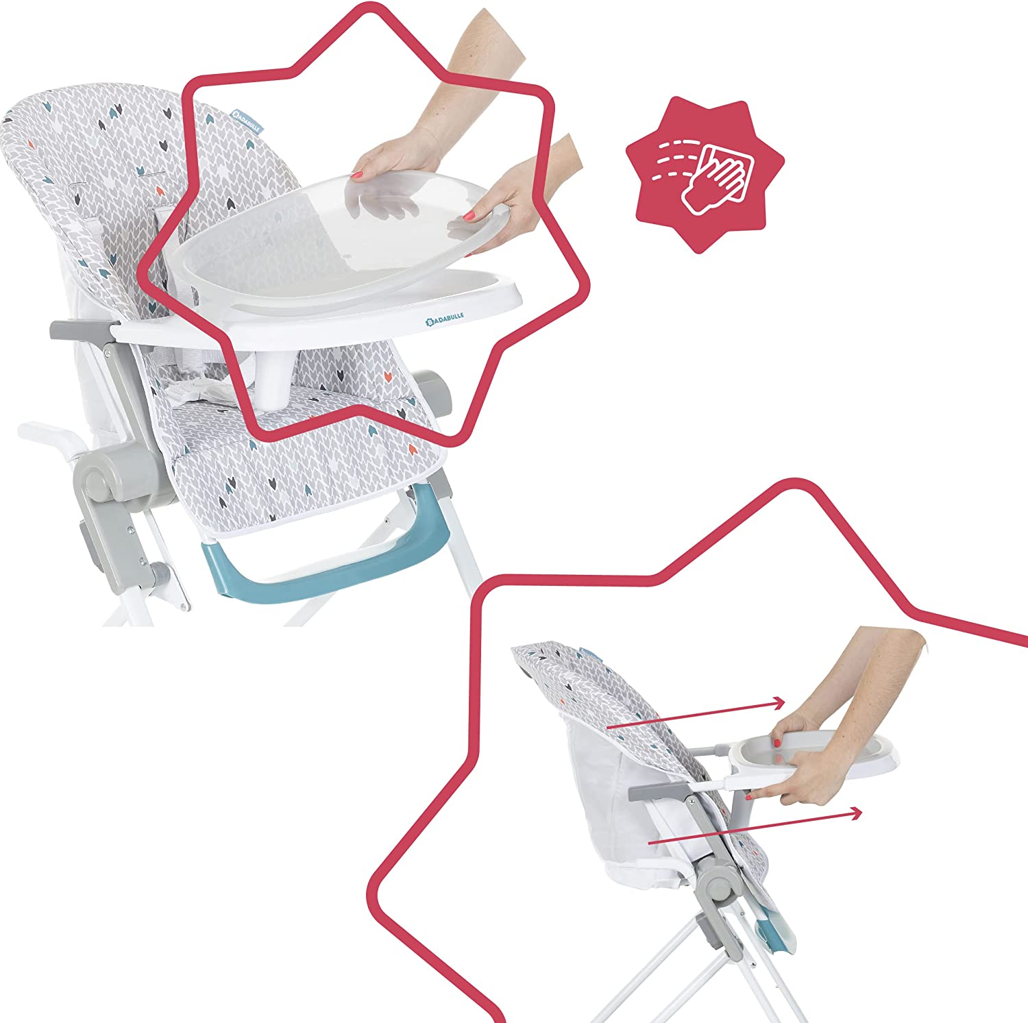 Wysokie krzesło Kompakt