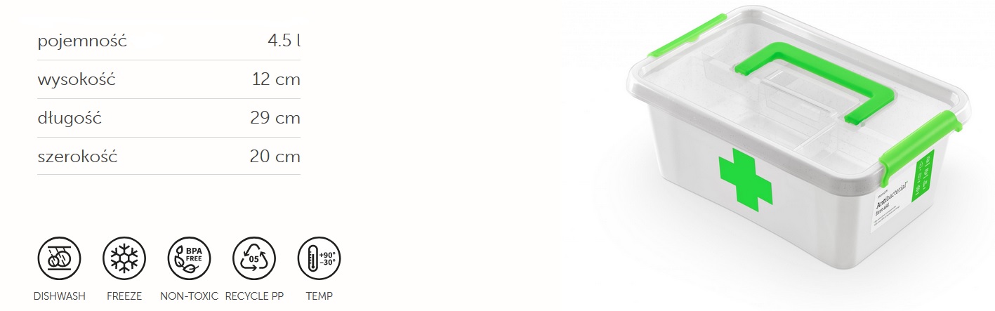 Domowa Apteczka POJEMNIK NA LEKI + ORGANIZER 4,5L