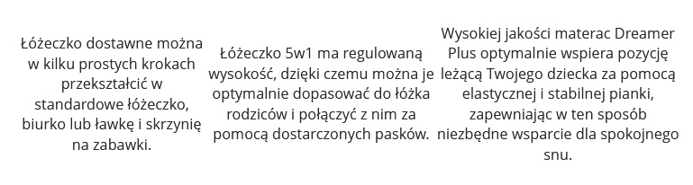 Łóżeczko 5w1 Osann